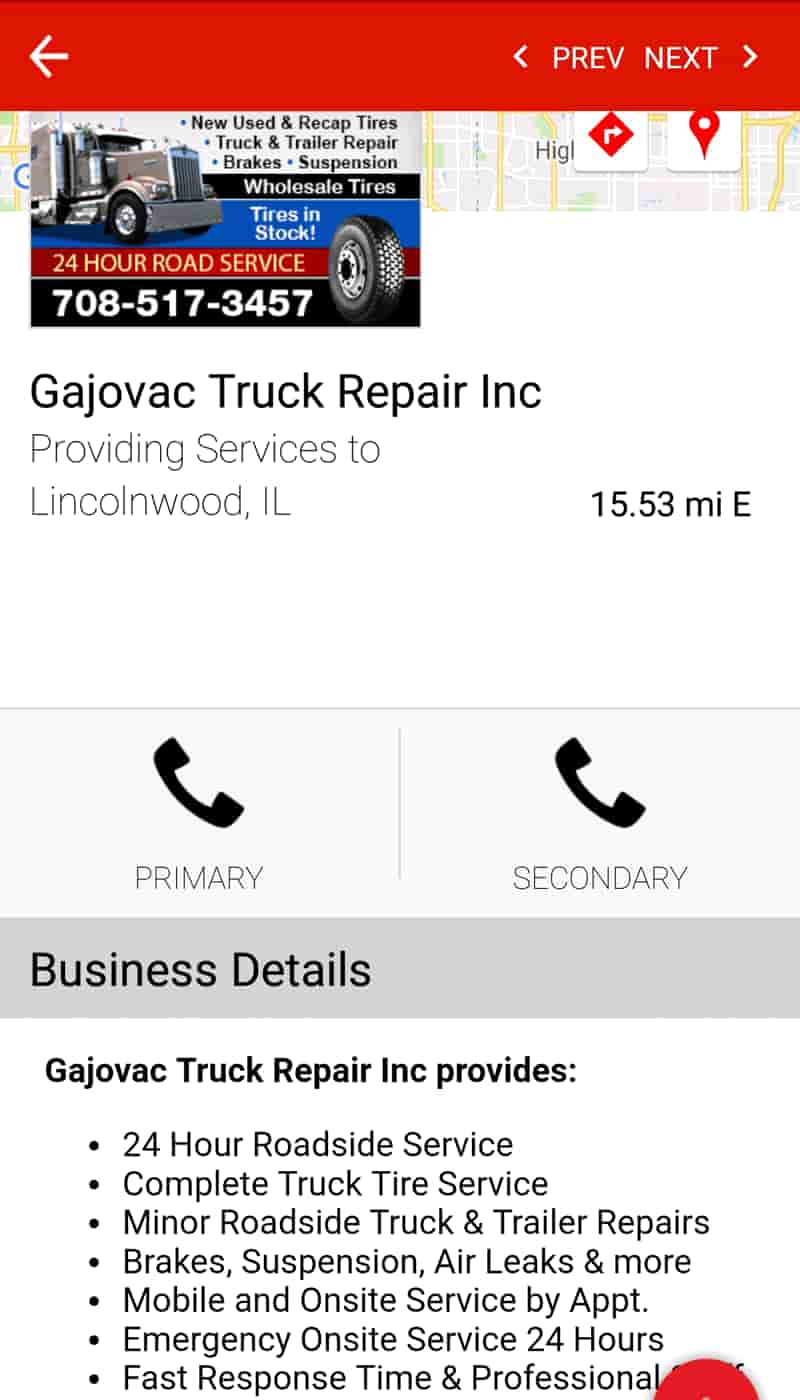 Find Truck Service & Stops